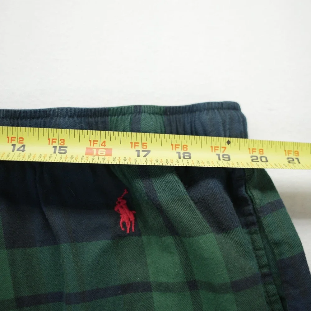 Polo Ralph Lauren Mens Navy Watch Plaid Pajama Pants Green Blue 2XL Tall 2XT‎